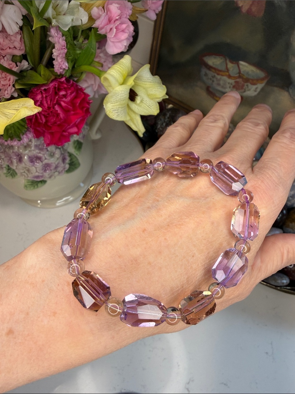 HQ Faceted Ametrine Bracelet: B1233 - Picture 4 of 5